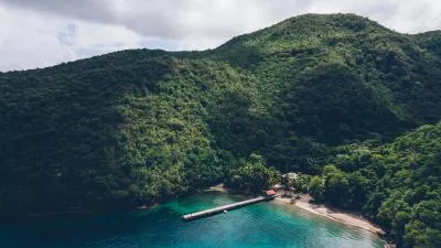 photo drone de l'anse noire Martinique