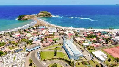 Tombolo Sainte Marie vue drone 